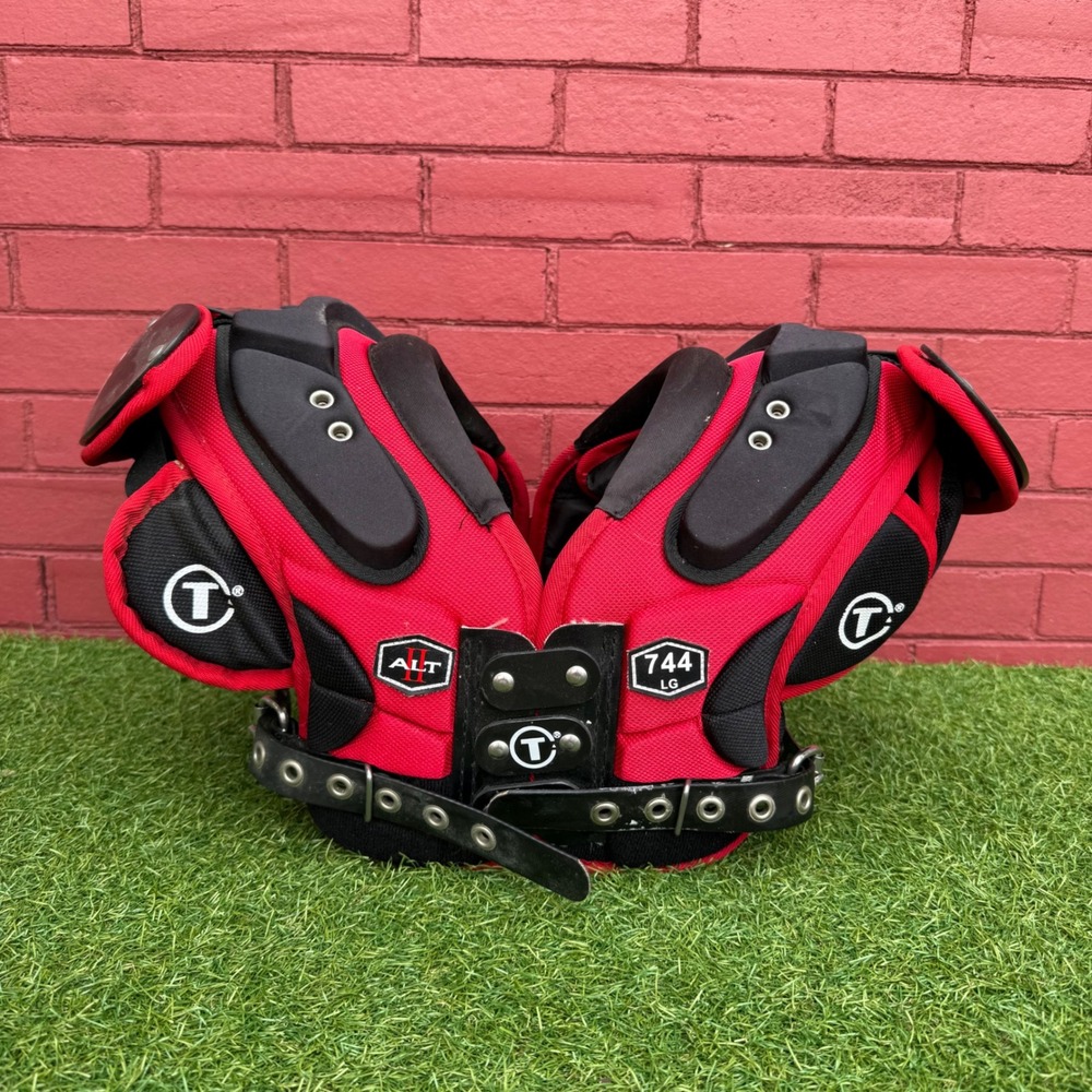 TAG 744 LG Football Shoulder Pads Youth Large Red Black‎ ALT Protective Gear